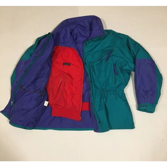Columbia Jackets & Blazers - Vintage Colorway Columbia Double Whammy Ski Jacket Coat 2 In 1 Womens Size XL